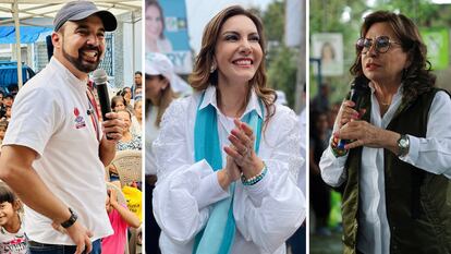 Amílcar Rivera, Zury Ríos Ríos y Sandra Torres, candidatos a la presidencia de Guatemala