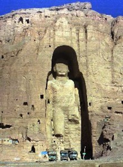 Una de las estatuas de Buda amenazadas por los talibán.