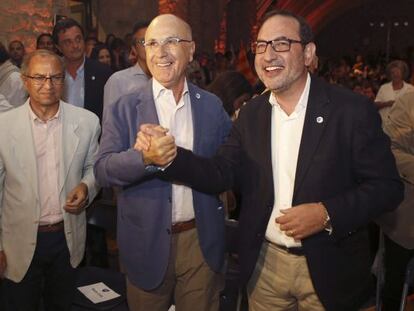 El president d'Unió, Duran Lleida amb el candidat, Ramon Espadaler.