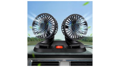 Ventilador de coche de doble cabeza.