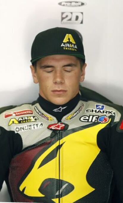 Scott Redding, antes de una sesión de entrenamientos.