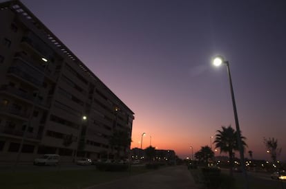 Barrio malagueño de La Misericordia iluminado con farolas de LED.