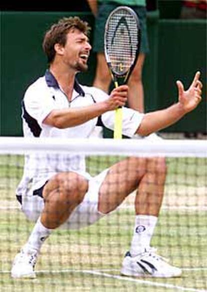 Ivanisevic muestra su alegría tras el triunfo.