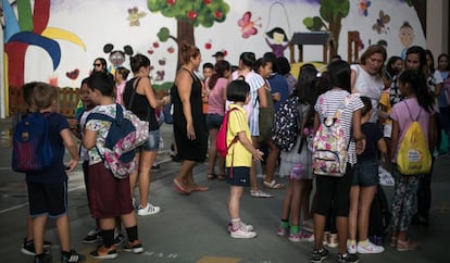 Alumnes d'una escola pública de Barcelona.