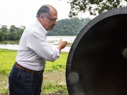 O Governador Alckmin na inaugura&ccedil;&atilde;o da obra do Alto Tiet&ecirc;.