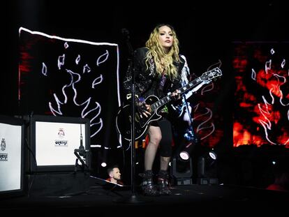 Madonna actúa en el último concierto de su gira 'The Celebration Tour' en Río de Janeiro (Brasil), el 4 de mayo de 2024.