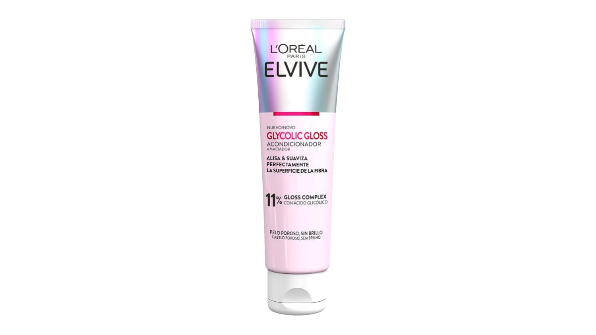 Elvive Glycolic Gloss Acondicionador Alisa & Suaviza.