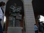 Estatua de Francisco Largo Caballero en el Paseo de la Castellana, en Madrid.