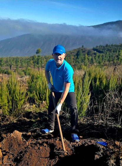 David Lozano, en la actividad realizada por Voluntariado CaixaBank en Tenerife durante el Mes Social.