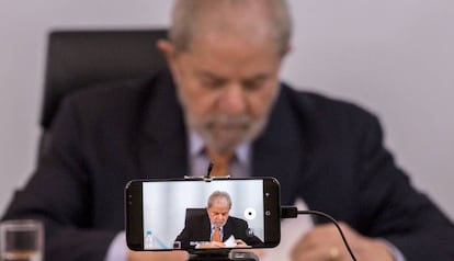 O ex-presidente Lula, durante entrevista em São Paulo.