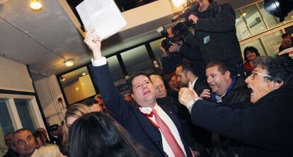 Picardo celebra la victoria, este viernes.