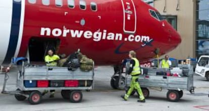 Imagen de un avi&oacute;n de Norwegian.