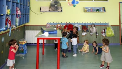 Ni&ntilde;os en una guarder&iacute;a municipal de Barcelona.