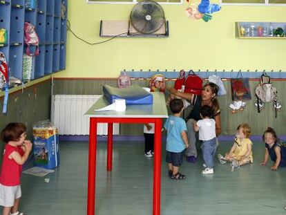 Nens en una escola bressol municipal de Barcelona.