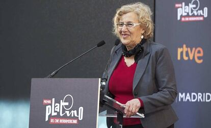 Manuela Carmena, en el acto &#039;Platino Awards 2017&#039;.