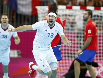 Nikola Karabatic, durante el partido de cuartos de final de los Juegos Ol&iacute;mpicos, ante Espa&ntilde;a