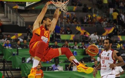 Marc Gasol, durante el partido ante Ir&aacute;n.