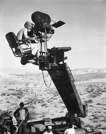 Sam Peckinpah durante el rodaje de 'Pat Garrett y Billy the kid',  en la Sierra Madre de Durango, en 1973.