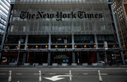 La sede del diario 'The New York Times' en Manhattan (Nueva York), en junio de 2020.