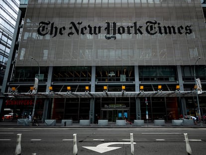 La sede del diario 'The New York Times' en Manhattan (Nueva York), en junio de 2020.