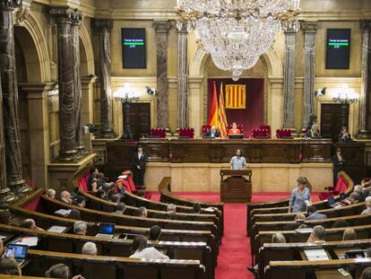 Sessão do Parlamento catalão