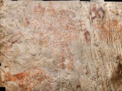 La pintura, de 40.000 años, se encuentra en una cueva remota en la jungla de la isla indonesia de Borneo