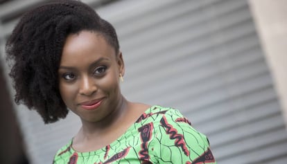 Chimamanda Ngozi Adichie, ayer en Barcelona.