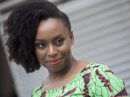 Chimamanda Ngozi Adichie, ayer en Barcelona.