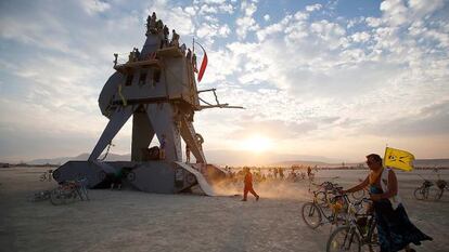 El desierto de Black Rock (Nevada). Un aspecto de la fiesta Burning Man de 2014.