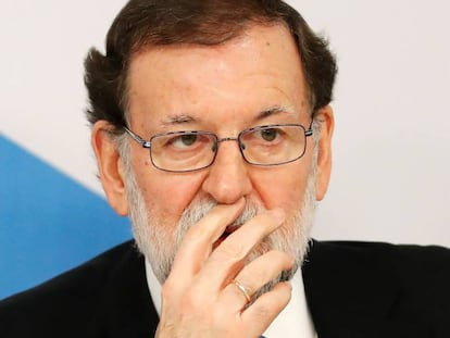 Rajoy na reunião da executiva do PP.