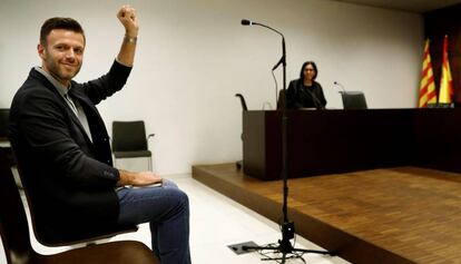 José Téllez, antes del inicio del juicio.
