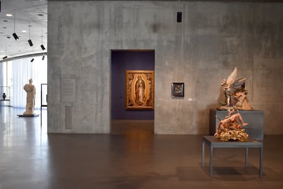 The interior of the David Geffen Galleries, the LACMA expansion, on April 15.