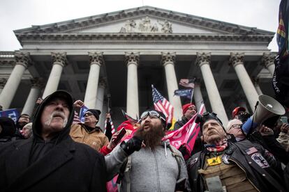 Simpatizantes de Trump, en el Capitolio, el pasado miércoles.