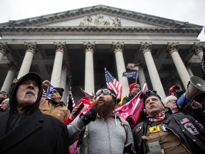 Simpatizantes de Trump, en el Capitolio, el pasado miércoles.