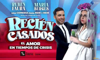 Cartel promocional de la obra 'Recién casados', que puede verse en el Teatro Lara.