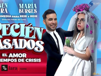 Cartel promocional de la obra 'Recién casados', que puede verse en el Teatro Lara.