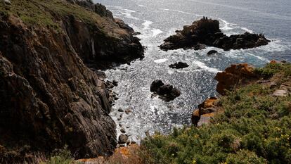 Zona de punta Segaño, en Ares (A Coruña), donde fue encontrado el cuerpo del menor.