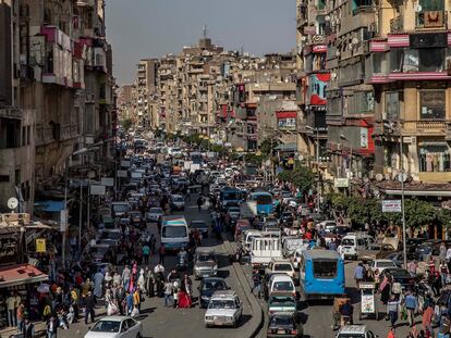 Una de las calles principales de El Cairo, en una imagen de abril de 2020.