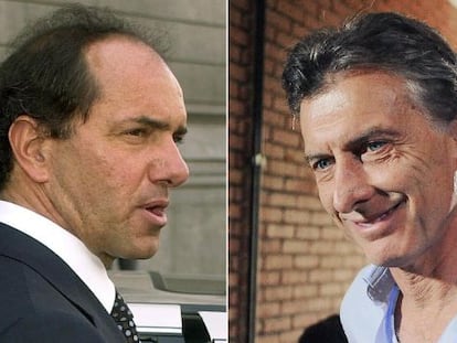 Daniel Scioli y Mauricio Macri.