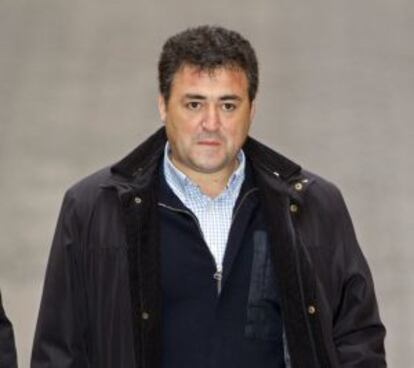 José Luis Ballester, a su llegada al juzgado el sábado.