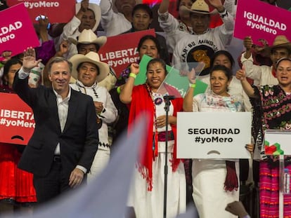 José Antonio Meade durante el 89 aniversario del PRI