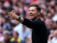 Xabi Alonso dirige a su equipo en un partido de esta temporada.