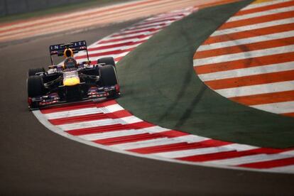 Vettel, en los entrenamientos del GP de India