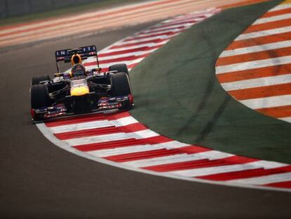 Vettel, en los entrenamientos del GP de India