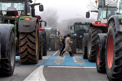 Manifestación de agricultores y ganaderos en Toledo durante la semana pasada.