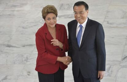 Rousseff y Li este martes en el palacio presidencia el Brasilia.