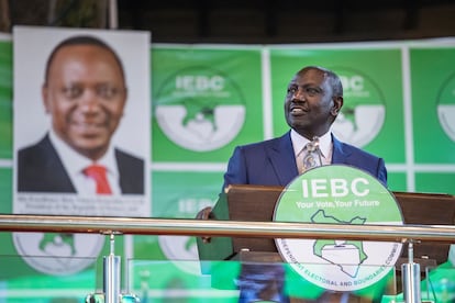 William Ruto, este lunes en Nairobi tras anunciarse su victoria electoral.