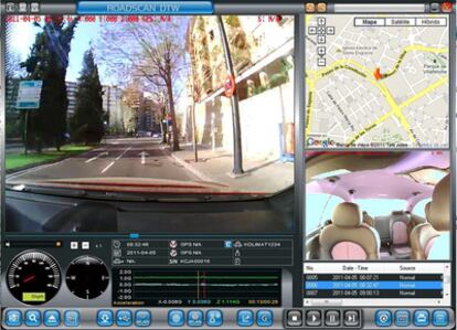 Car Angel BBx1 es una caja negra, sistema con cámara y tacógrafo digital GPS, para coches.