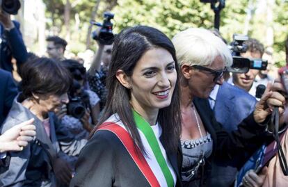 La alcaldesa de Roma, Virginia Raggi.