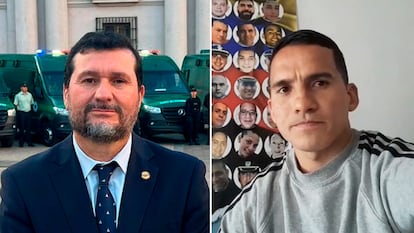 El fiscal chileno Héctor Barros y Ronald Leandro Ojeda Moreno, exmilitar venezolano secuestrado.